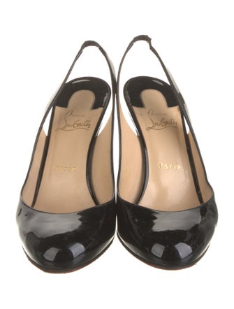 Christian Louboutin Patent Leather Slingback Pumps