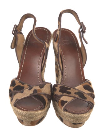 Christian Louboutin Ponyhair Animal Print Espadrilles