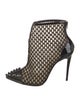 Christian Louboutin Spike Accents Mesh Boots