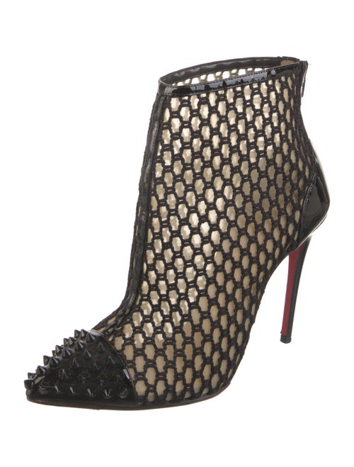Christian Louboutin Spike Accents Mesh Boots