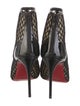 Christian Louboutin Spike Accents Mesh Boots