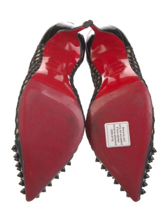 Christian Louboutin Spike Accents Mesh Boots