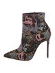 Christian Louboutin Suede Patterned Boots