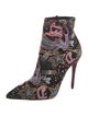 Christian Louboutin Suede Patterned Boots