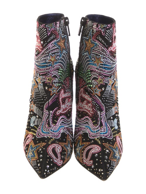 Christian Louboutin Suede Patterned Boots