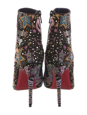 Christian Louboutin Suede Patterned Boots