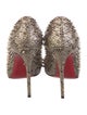 Christian Louboutin Spike Accents Glitter Pumps