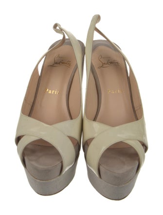 Christian Louboutin Patent Leather Slingback Sandals