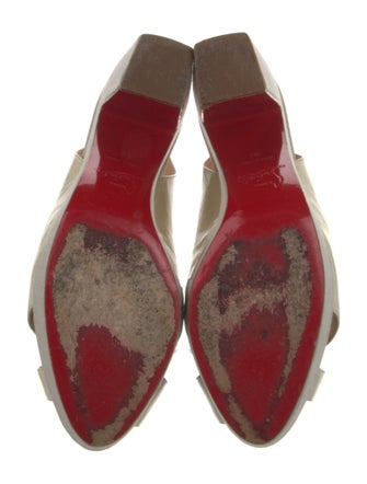 Christian Louboutin Patent Leather Slingback Sandals