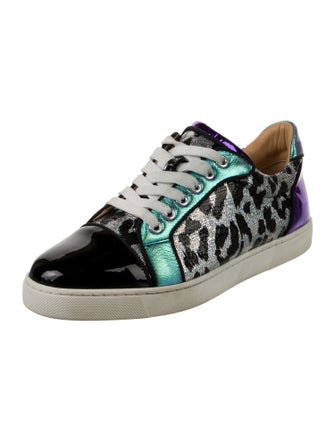 Christian Louboutin Leather Animal Print Sneakers