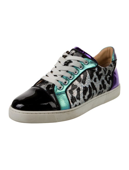 Christian Louboutin Leather Animal Print Sneakers