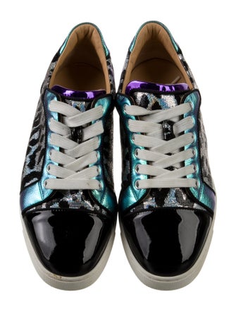 Christian Louboutin Leather Animal Print Sneakers