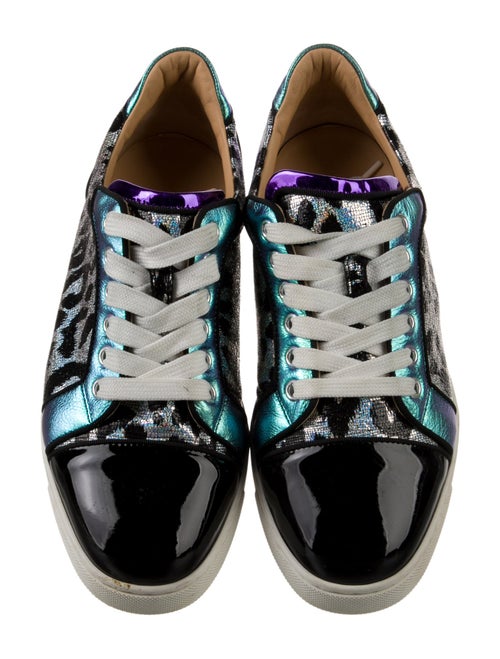 Christian Louboutin Leather Animal Print Sneakers