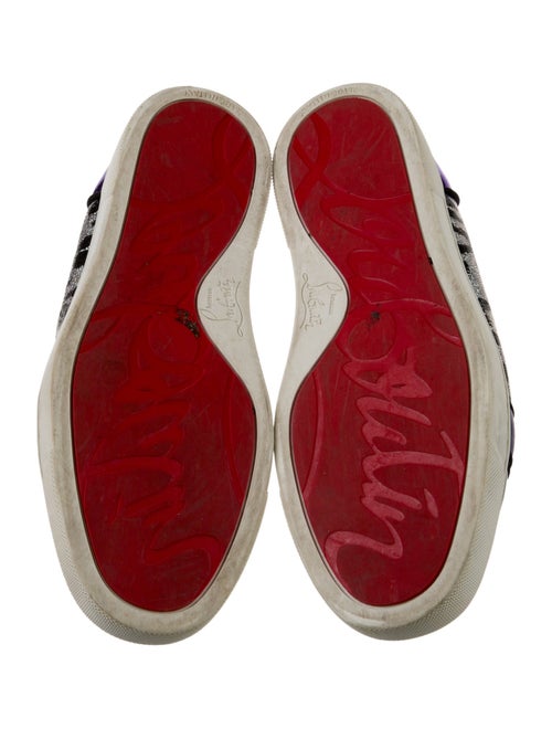 Christian Louboutin Leather Animal Print Sneakers
