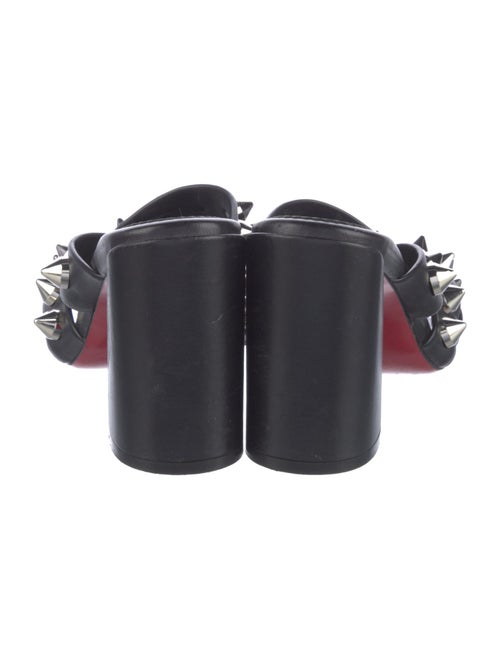 Christian Louboutin Spike Accents Leather Slides