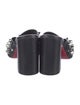 Christian Louboutin Spike Accents Leather Slides