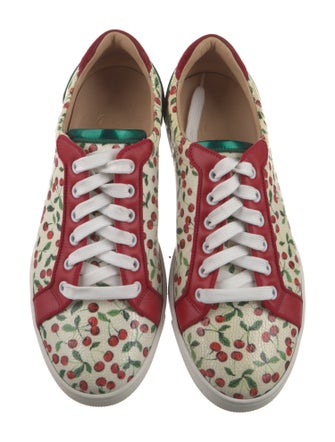 Christian Louboutin Patent Leather Printed Sneakers