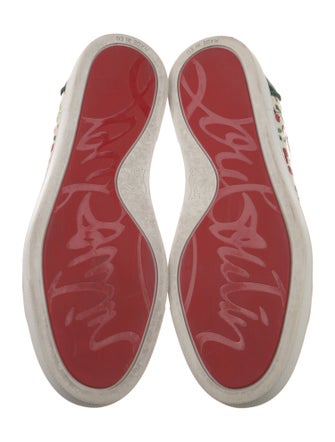 Christian Louboutin Patent Leather Printed Sneakers