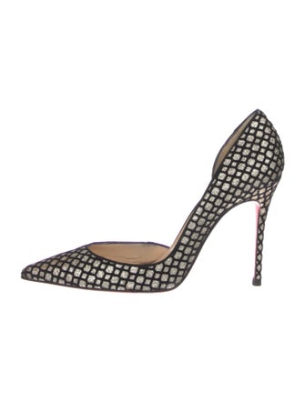 Christian Louboutin Glitter D'Orsay Pumps