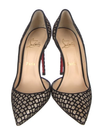 Christian Louboutin Glitter D'Orsay Pumps