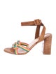 Christian Louboutin Suede Colorblock Pattern Sandals