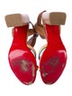 Christian Louboutin Suede Colorblock Pattern Sandals