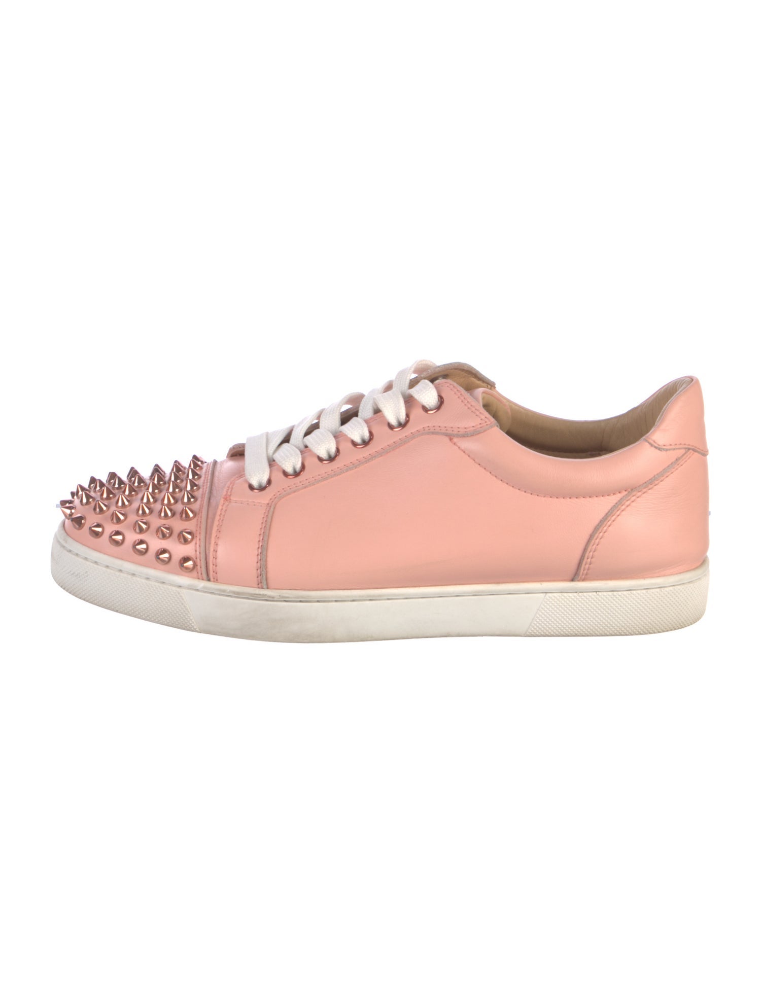 Christian Louboutin Spike Accents Leather Sneakers