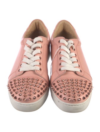 Christian Louboutin Spike Accents Leather Sneakers