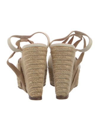 Christian Louboutin Jute Bow Accents Espadrilles