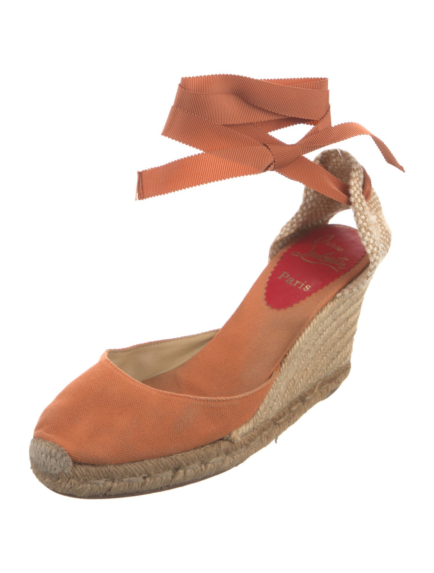 Christian Louboutin Canvas D'Orsay Pumps