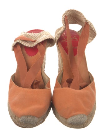 Christian Louboutin Canvas D'Orsay Pumps