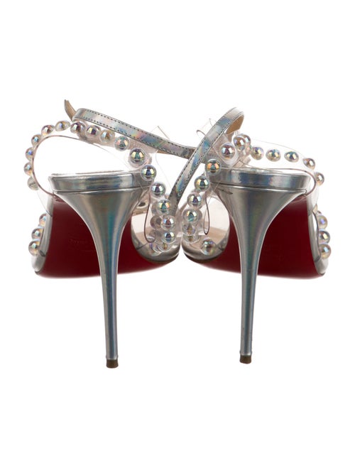 Christian Louboutin PVC Beaded Accents T-Strap Sandals