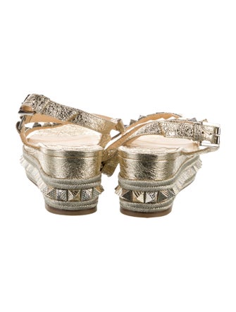 Christian Louboutin Leather Studded Accents Espadrilles