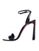 Christian Louboutin Patent Leather Studded Accents Sandals