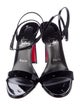 Christian Louboutin Patent Leather Studded Accents Sandals