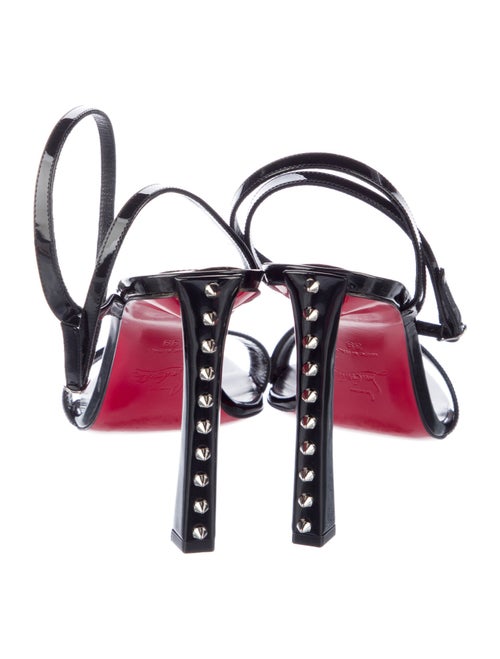 Christian Louboutin Patent Leather Studded Accents Sandals