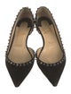 Christian Louboutin Spike Accents Suede D'Orsay Flats