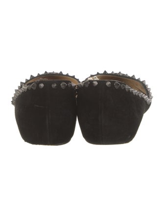 Christian Louboutin Spike Accents Suede D'Orsay Flats