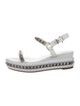 Christian Louboutin Leather Studded Accents Espadrilles