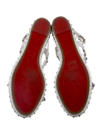 Christian Louboutin Leather Studded Accents Espadrilles