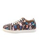 Christian Louboutin Spike Accents Satin Sneakers