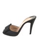 Christian Louboutin Satin Bow Accents Mules