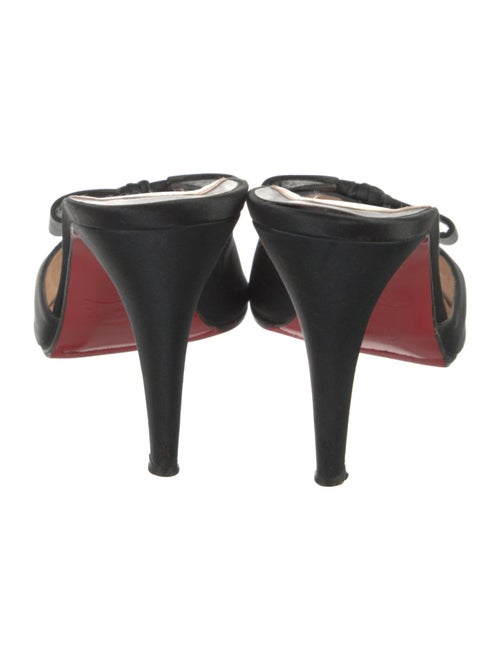 Christian Louboutin Satin Bow Accents Mules