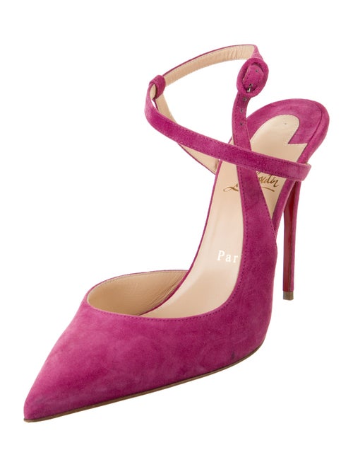 Christian Louboutin Suede Slingback Pumps