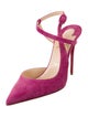 Christian Louboutin Suede Slingback Pumps