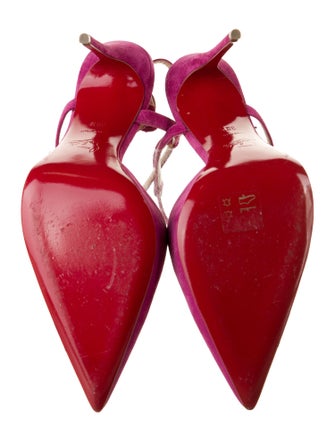 Christian Louboutin Suede Slingback Pumps