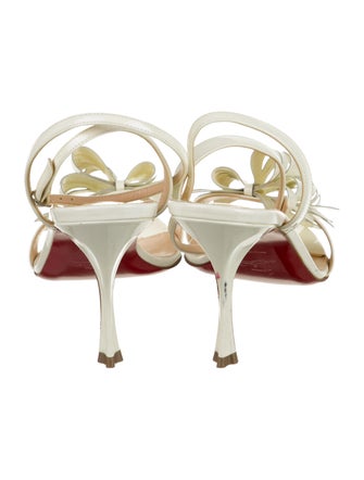 Christian Louboutin Patent Leather Bow Accents Sandals