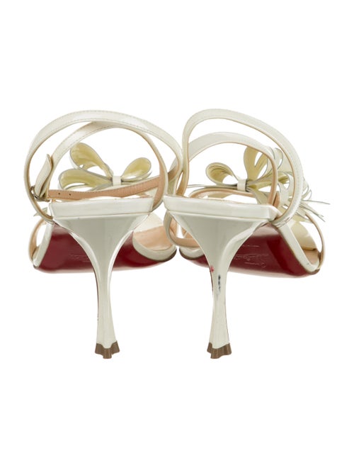 Christian Louboutin Patent Leather Bow Accents Sandals