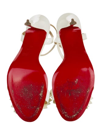 Christian Louboutin Patent Leather Bow Accents Sandals