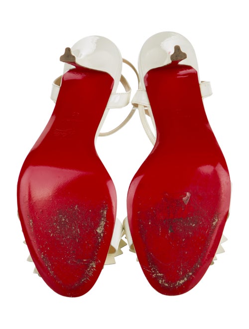Christian Louboutin Patent Leather Bow Accents Sandals